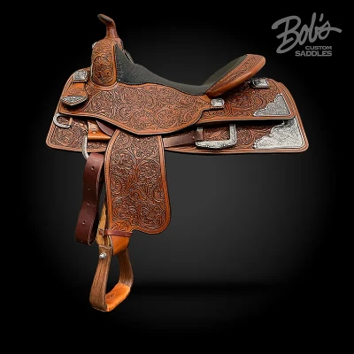 Tim McQuay 485 western reining saddle crafted for comfort, balance, and performance.